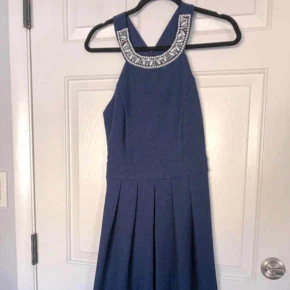 sachin and babi light blue dress Alya | Dresses | Navy Embellished Halter Top Fit And Flare Dress